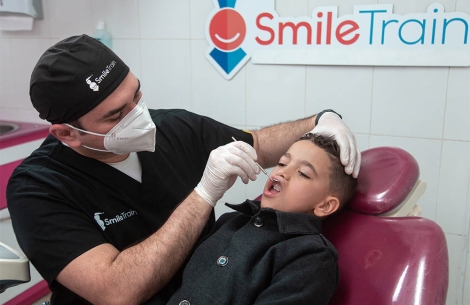 boy getting dental care